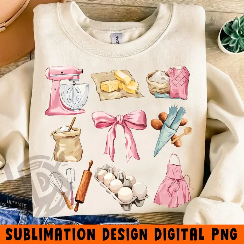 Baking Coquette Shirt, Baker Coquette Gift, Soft Girl Era Tee, Baked Goods Sweatshirt