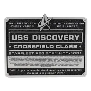 Eaglemoss Star Trek USS Discovery NCC-1031 Dedication Plaque Replica