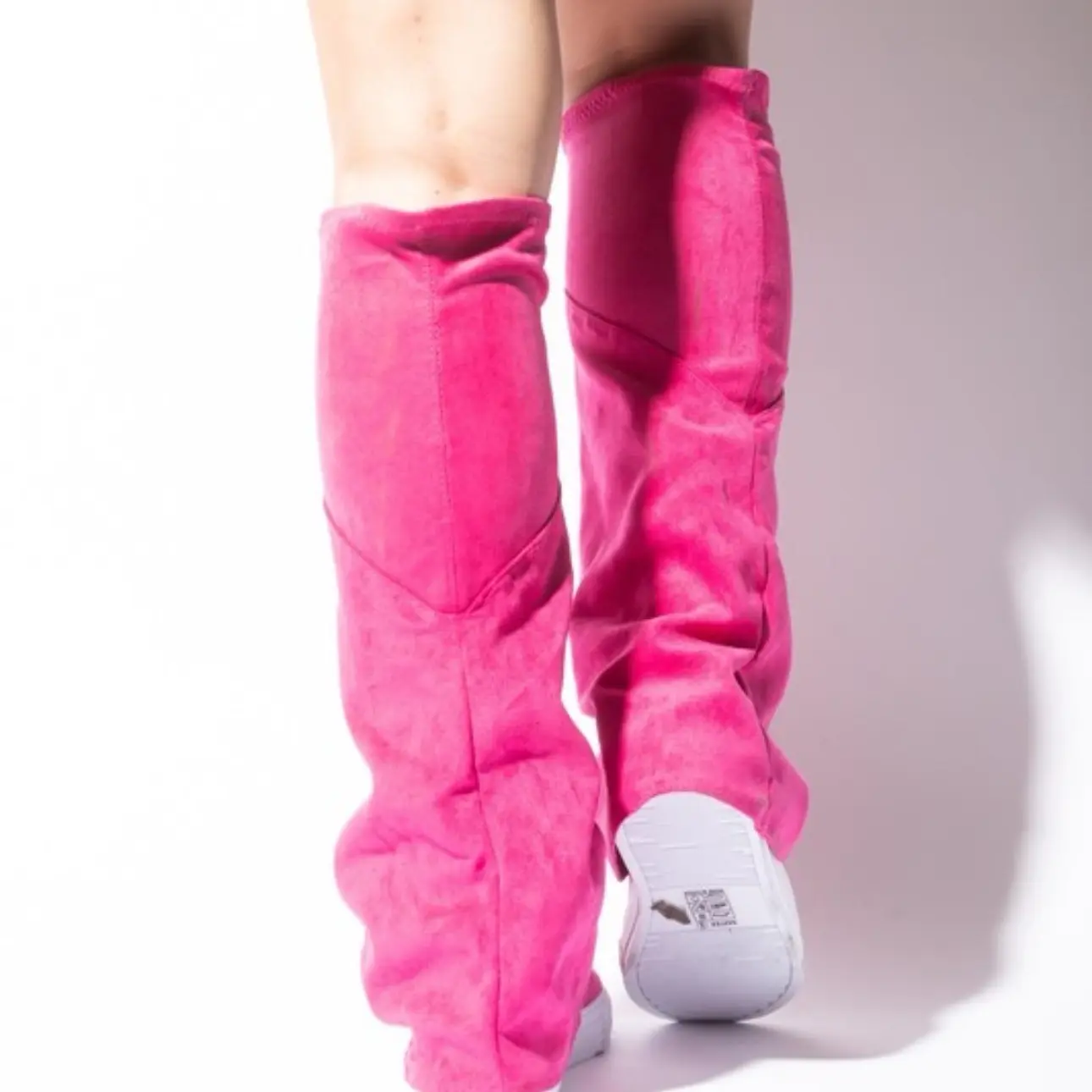 Women’s Long Length Winter Boot in Denim - Perfect for Walking in Style - Girl, Walking Shoes