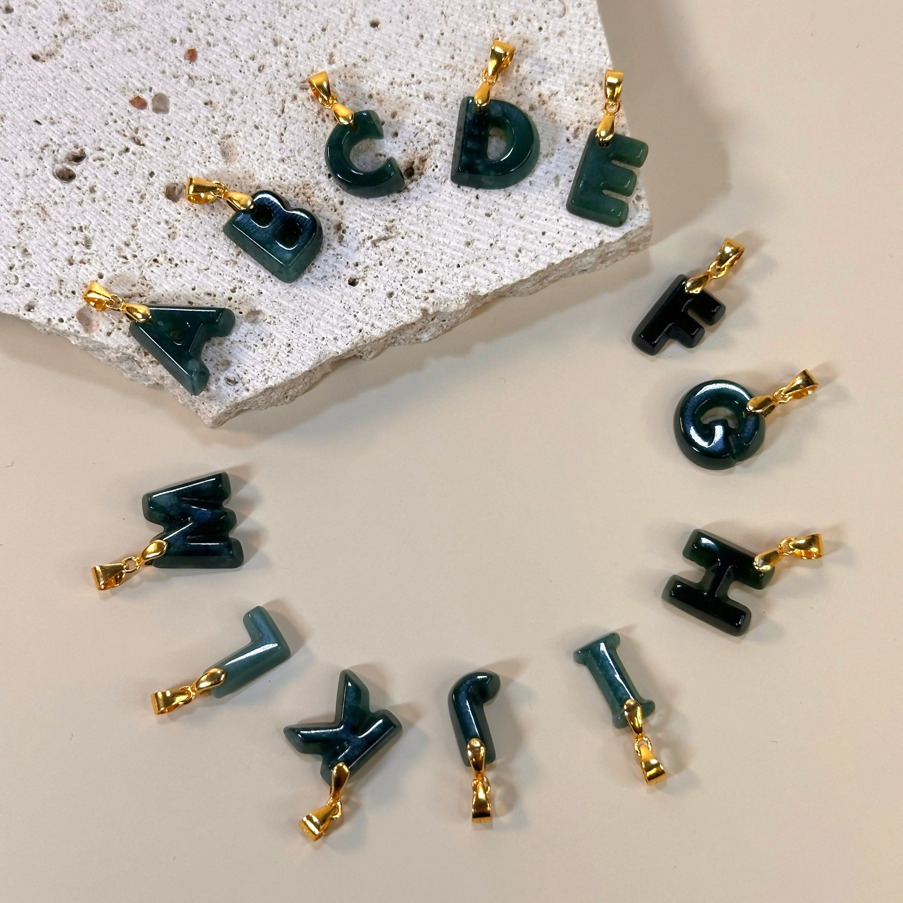 Jade Letter Pendant