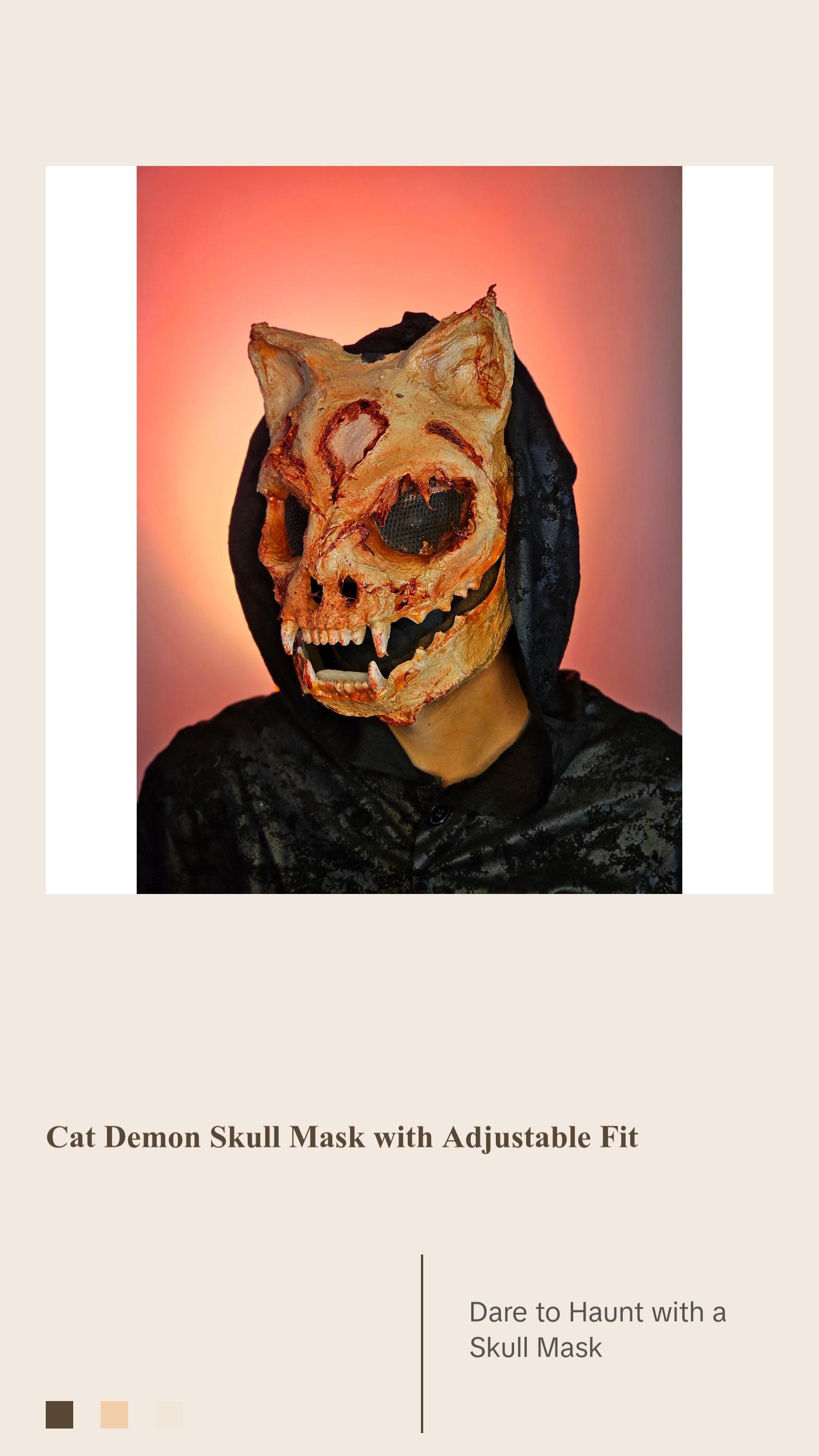Cat Demon Skull Mask