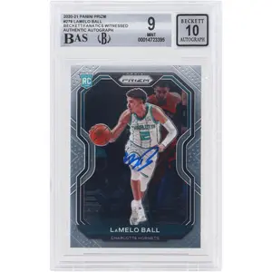LaMelo Ball Charlotte Hornets Autographed 2020-21 Panini Prizm 1 #278 Beckett Fanatics Witnessed Authenticated 9/10 Rookie Card - Fanatics Authentic Certified