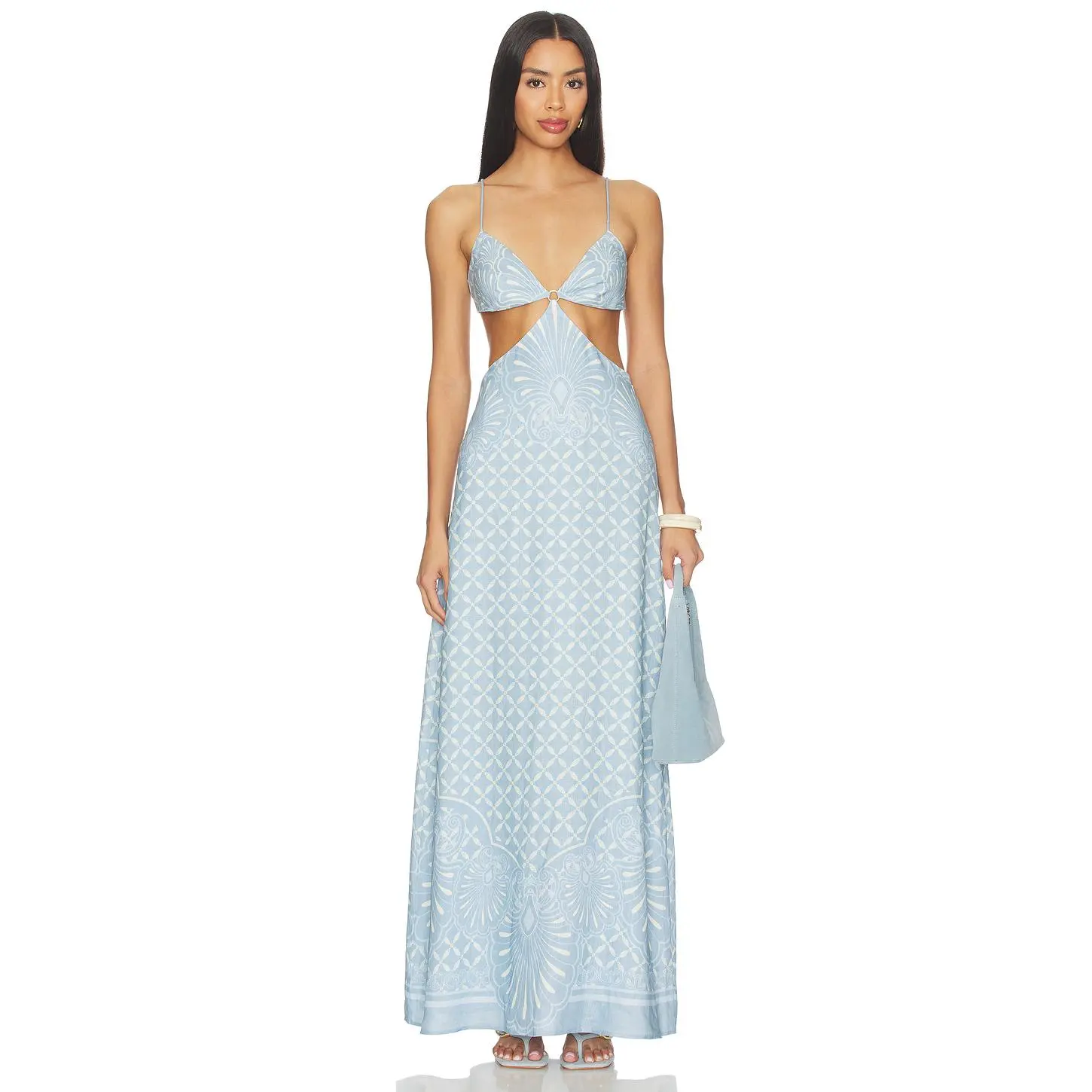 Shani Shemer Maya Maxi Dress in Indigo Print
