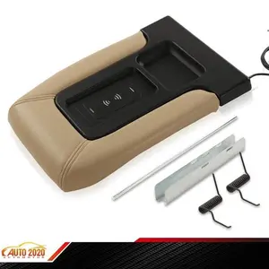 Center Console Lid Wireless Charging Armrest Fit For 2001-2007 Chevrolet Beige Upgraded Version