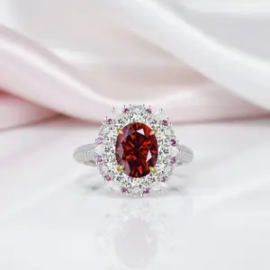 3.0 Ct Oval Cut Diamond Option Halo Engagement Ring