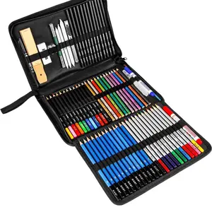 74 pcs, Pastel Pencils, Charcoal Pencils for Drawing, Graphite Pencils, Watercolor Pencils and Metallic Colored Pencils, Art Supplies, Adult, Girls, Boys, Teenage, Artists