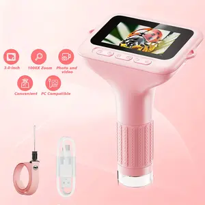 Mini Electronic Microscope, 1000X Magnification Microscope with LED Photo & Video Function, Educational Science Toy