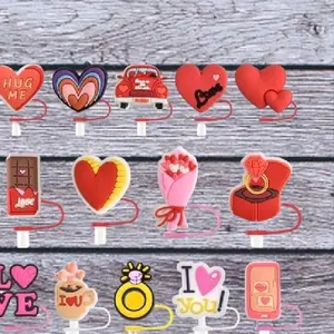1 Piece Love Vibes Straw Topper