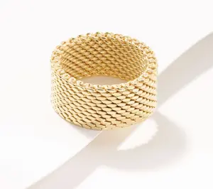 David Markstein Bronze Couture Tessutto Mesh Band Ring