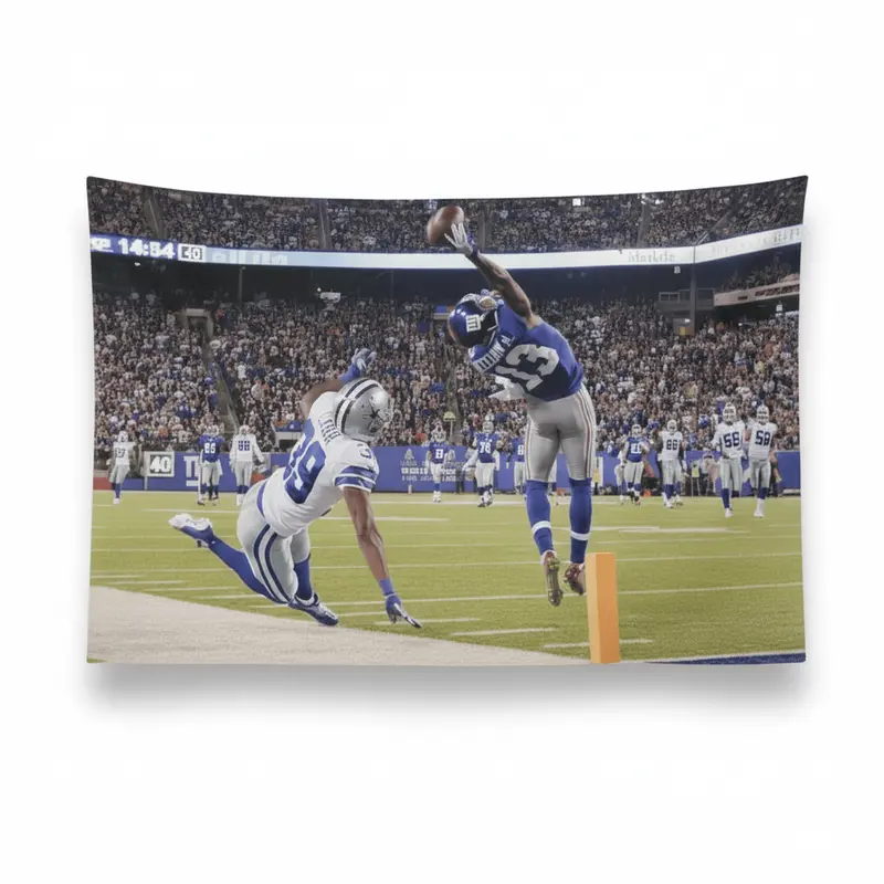 Odell Beckham Jr. 2014 Iconic Catch Decorative Tapestry - Hanging Wall Art, Wall Hanging Tapestry, Football Fan Room Accessories, Man Cave Decor