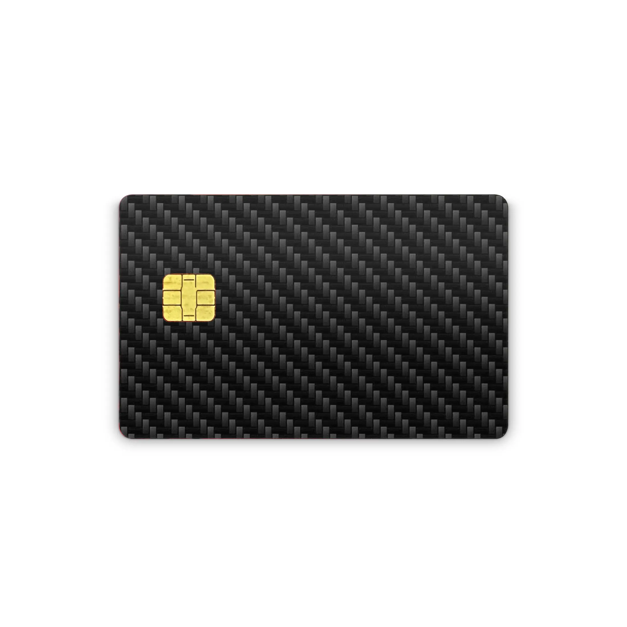 Credit Card Vinyl Skins With Easy Pull Tabs Black Carbon Fiber