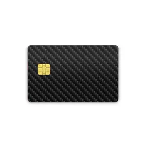 Credit Card Vinyl Skins With Easy Pull Tabs Black Carbon Fiber