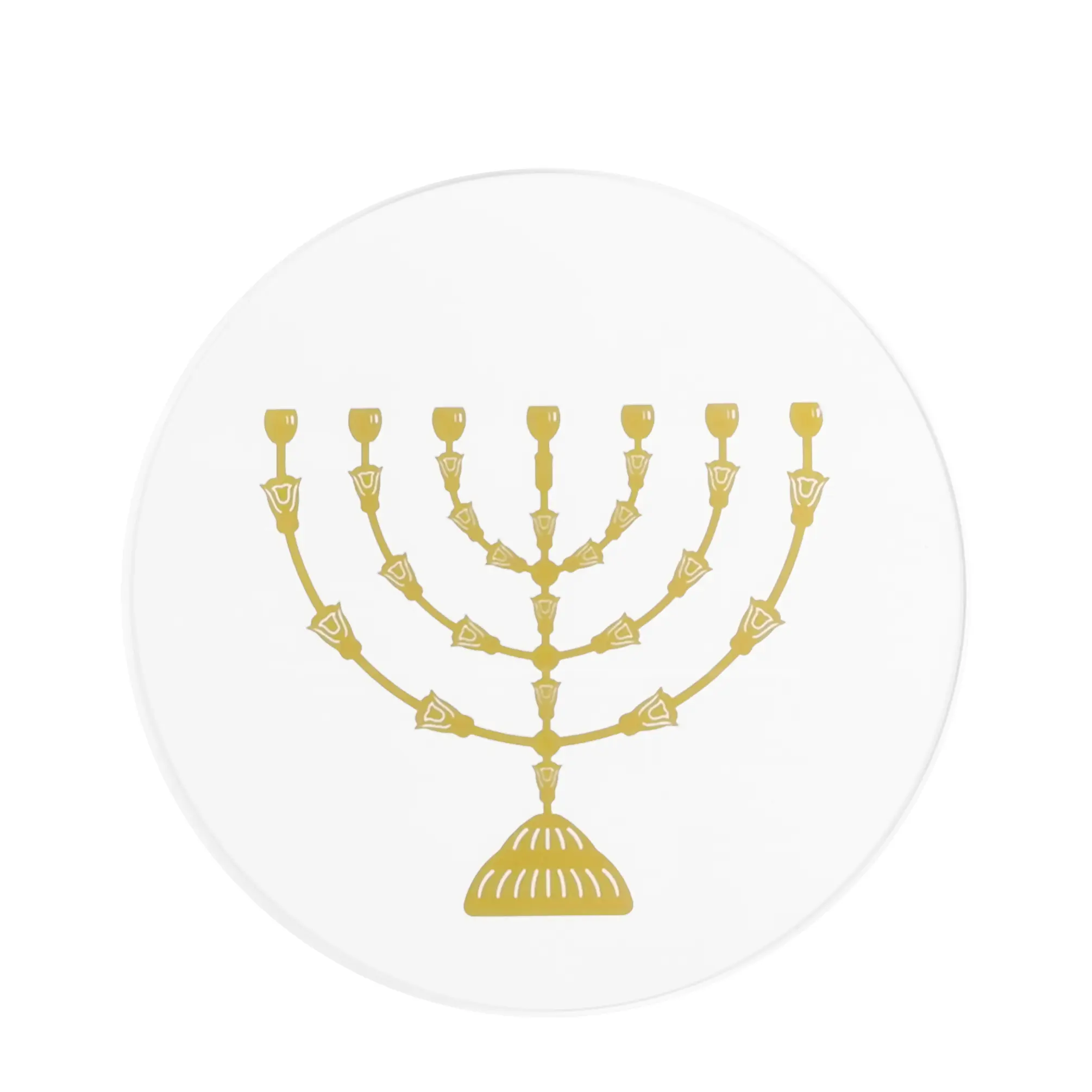 FixtureDisplays® Golden Lampstand Logo Emblem, Screen Printed on Clear Acylic Plexiglass 10149-NF