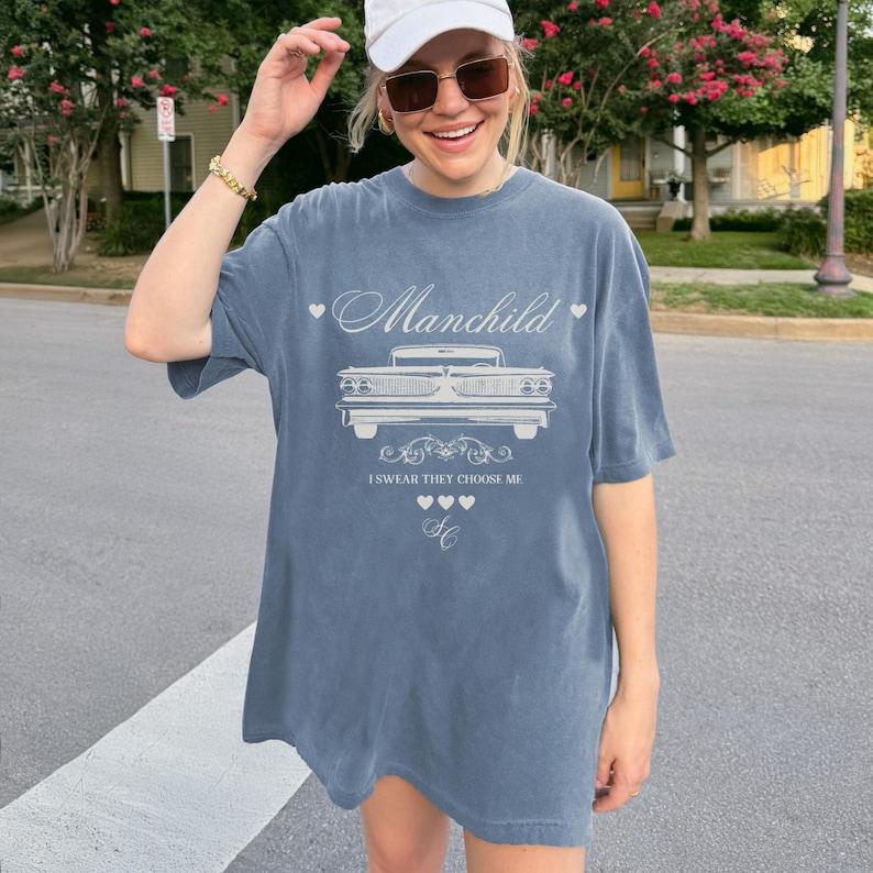 Manchild Shirt, Sab Carp Graphic Tee, Merch Lyrics Concert