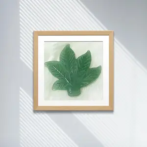 Natural Aventurine Leaf - Handcrafted Healing Crystal for Meditation and Decor