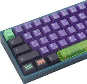 PBT Keycaps,135 Keys Mecha Dye Sublimation Cherry Profile Keycaps with 7U Clear Spacebar Japanese Keycap Set for Cherry MX Switches US Layout Mechanical Keyboards