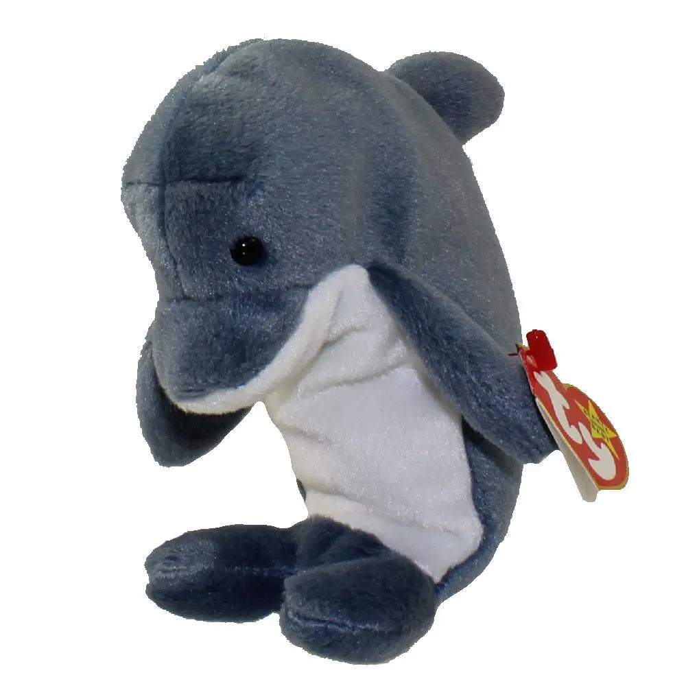 TY Beanie Baby - ECHO the Dolphin (6.5 inch) (1996) - MWMTs