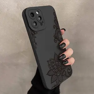 Luxury Lotus Flower Soft Case for Samsung A16 A56 A36 A55 A54 A35 A15 A52 A53 A34 A33 S26 S25 Ultra S23 S22 Plus S24 FE Covers