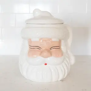 White Santa Cookie Jar