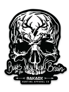 Bucks Brain Forward Skull Sticker