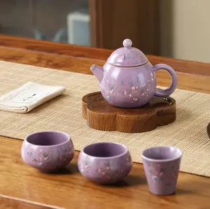 ZX01 Handmade Traditional Clay Tea Ware, Ancient Emperor-Used Jianzhan Collectible with Wood Accents