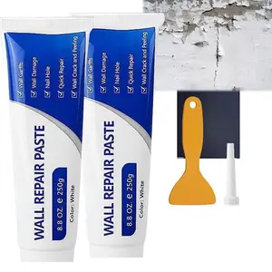 2 Pack Drywall Patch Repair Kit ，totaling 500g . Wall Mending Agent Multi-functional Quick-drying Paste Adhesive Heavy Duty Concrete Sealant Waterproof Self-adhesive