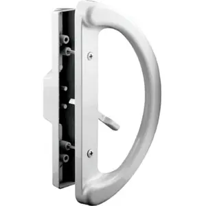 212 MAIN White Fitting Sliding Patio Door Handle Set with Diecast Parts, Mortise Lock, Inside Pull, Lock System and Pre-Drilled Screw Holes