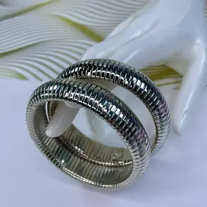 Maya Bundle of 3 Chunky Bracelets, Lightweight Design, Durable Materials, Ideal for Everyday Wear