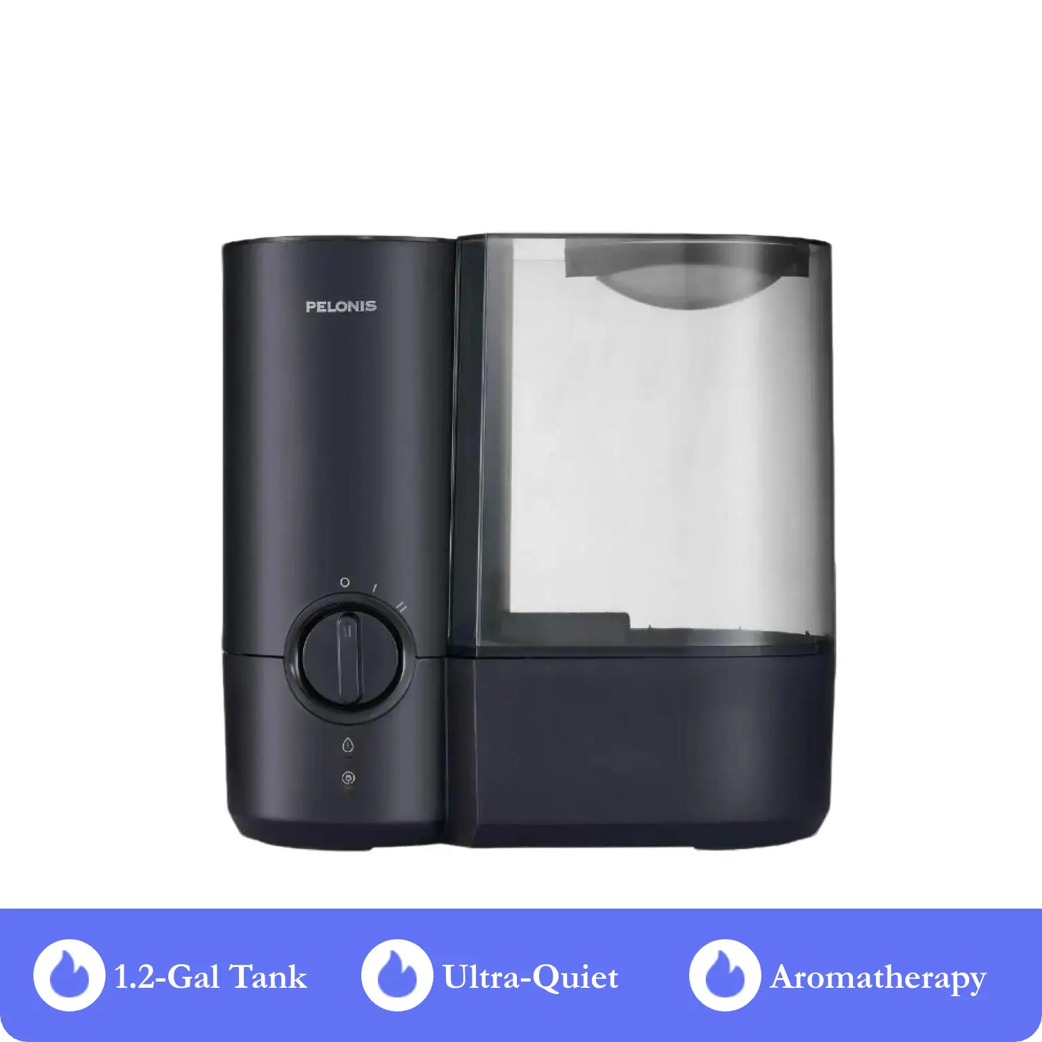 Like New Pelonis PSU12W1BB Warm Mist Humidifier - 1.2Gal Filter-Free, Ultra Quiet, 23H Long Runtime, Auto Shut-Off, Easy Top Fill, Aromatherapy Compatible Household Appliance