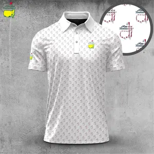 2026 USA Masters Style Fan-Made Golf Polo Shirt with Patterned Short-Sleeve Outdoor Sportswear Design Top