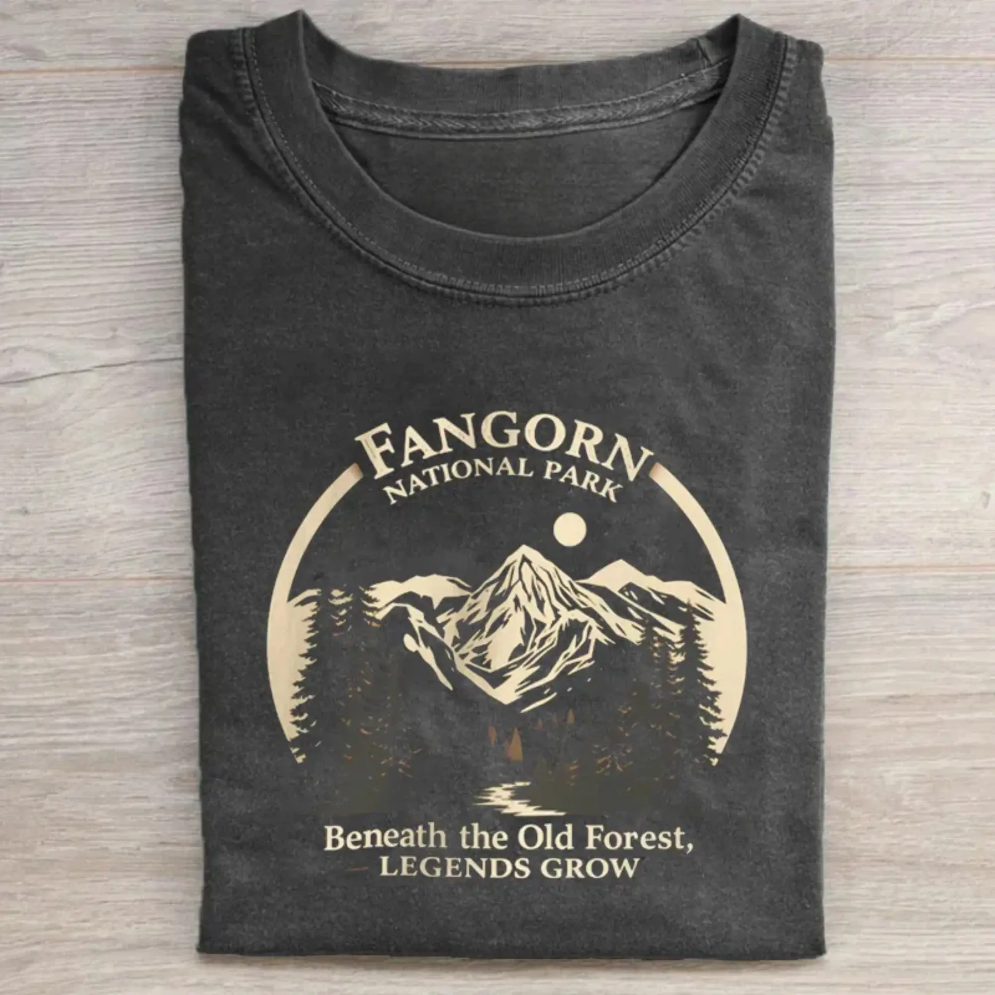 Gildan Men's Fitted Crew Neck Short-Sleeve Graphic T-Shirt, Menswear Tops, Lord of The Rings Inspired Casual Streetwear with Fangorn Park Print, Tshirt, Shortsleeve, Lord Of Rings, Round Neck, Cotton, All Seasons, Lightweight, Cold Wash, Cute, Do Not Dry,