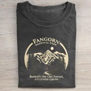Fangorn National Park Graphic Tee - Old Forest - The Lord of The Rings Movie Shirt - LOTR - Middle Earth - Tolkien - Casual Crewneck T-Shirt