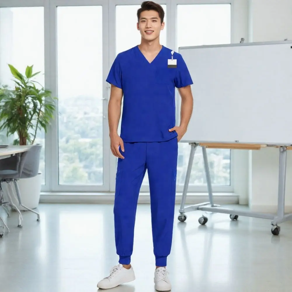 Elastic quick drying indigo blue men's s