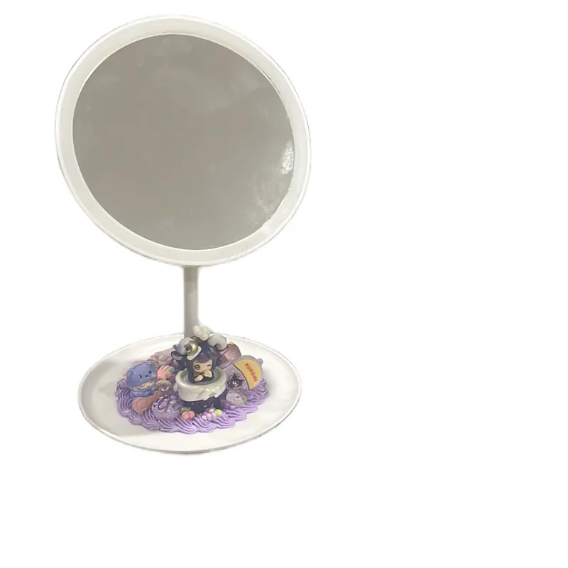 Handmade Circle Standing Mirror - Unique Design with Mystery Box for Decorative Accents and Elegant Finish