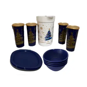 Complete Kitchen Dining Tableware Set - Includes Dinner Plates, Bowls, Pitcher, Tumblers, and Cutlery