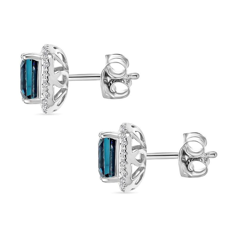 Luxuriant AAA Lab Grown Alexandrite and E-F VS Lab Grown Diamond 4.28 ctw Earrings in 10K White Gold Christmas Gifts