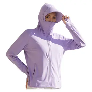 Women's Long Sleeve Sun Protection Hoodie SPF50+ UV Shirt for Hiking Camping Fishing