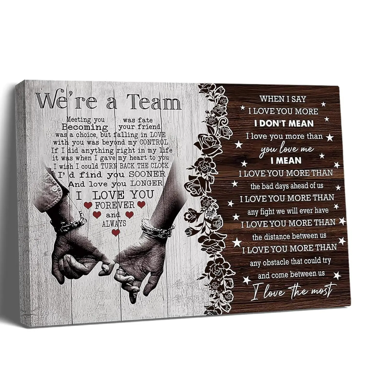 Personalized Couple Canvas Print Poster - Artistic Custom Name Wall Art, Sweet Anniversary Gift with Meaning for Husband-Wife, Wedding Wall Decor, Eco-Friendly Fade-Resistant UV-Protected Home Decoration for Bedroom