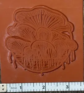 Mushroom Colony 3.5" x 3.5" Rubber Texture Mat