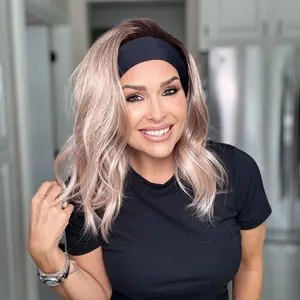 AISOM Kenslay by AISOM Apricrown Soft Wave Headband Wig 16 Inches Heat Friendly Synthetic Wig for Women Ready to Wear Premium Synthetic Fiber Pre-plucked Hairline Natural Looking