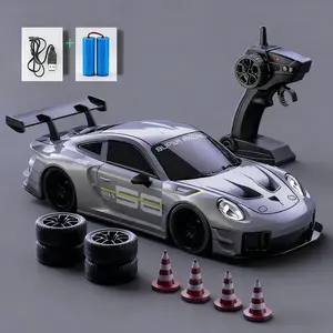RC Drift Car, 1:24 4WD Remote Control Cars Vehicle with LED Light,2.4GHz 20KM/H High Speed RC Cars with Two Batteries & Drifting Tires Racing Sport Toy for Adults Boys Girls Kids