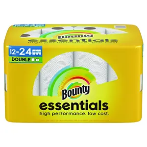 Essentials Select-A-Size Kitchen Roll Paper Towels, 2-Ply, 108 Sheets/Roll, 12 Rolls/Carton