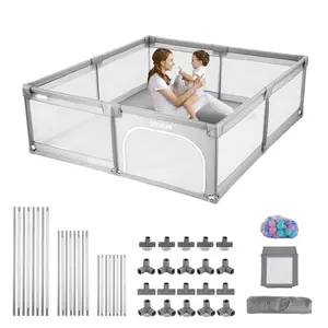 VEVOR Baby Playpen, 78.7x 70.1 Extra Large Toddlers Playpen, Foldable Baby Fence Play Yard with Zippered Door Soft Breathable Mesh, Indoor Outdoor Safety Activity Center - Great Gift for ToddlersVEVOR Super Brand Day