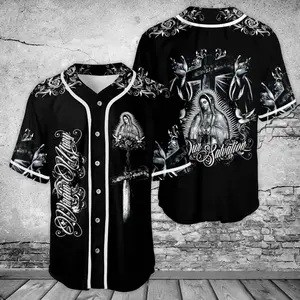 Sanjudas Tateo Baseball Jersey, camisas de san judas tadeo Jersey, Gift Mexcico Jersey for Men and Women, Baseball Jersey Style 4E4