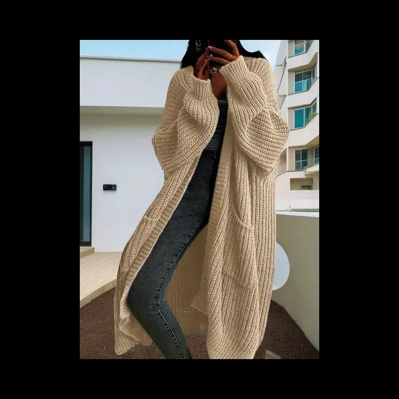 SolidColorOpenFrontKnittedCardigan-CasualLongSleeveLongLength-ForWomen-PerfectforSpring&Fall-Cozy&Stylish-GiftIdeaforFashionableWomen SolidColorOpenFrontKnittedCardigan-CasualLongSleeveLongLength-ForWomen-PerfectforSpring&Fall-Cozy&Stylish-GiftIdeaforFashionableWomen