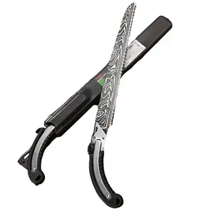 Damascus Hand Saw Stainless Steel Pruning Saw with Replaceable Blade for Manual Woodcutting Gardening & Outdoor Use