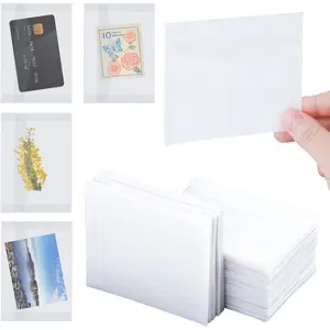 50 PCS 4.5 × 3.2" Translucent Self Sealing Mini Glassine Envelopes for Stamps Coins Seeds Collecting Lottery Ticket Gift Card Wedding Invitation