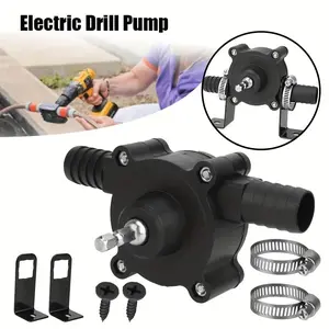 Electric Drill Pump, Portable Electric Drill Pump, High-efficiency Mini Hand Drill Attachment for Efficient Liquid Transfer, Self-priming Water & Oil Pump