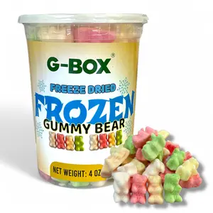 G-BOX Freeze Dried Frozen Gummy Bear with Lemon Lime Flavored - Crisp, Refreshing, and Irresistibly Crunchy Freeze Dried Candy - Freeze Dried Gummy Bear