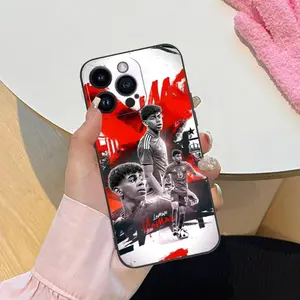 Sports Fan Gift Phone Case, Young Soccer Star Classic Black and White Aesthetic Cover For iPhone 17 16 15 14 13 12 11 Pro Max Air
